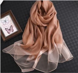 image-Polyester Long Scarf - Light Grey 90x200cm