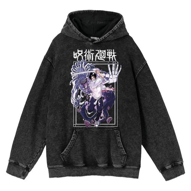 image-Cuifu Anime Sweatshirt - Black 5XL 100% Cotton Hooded Jacket