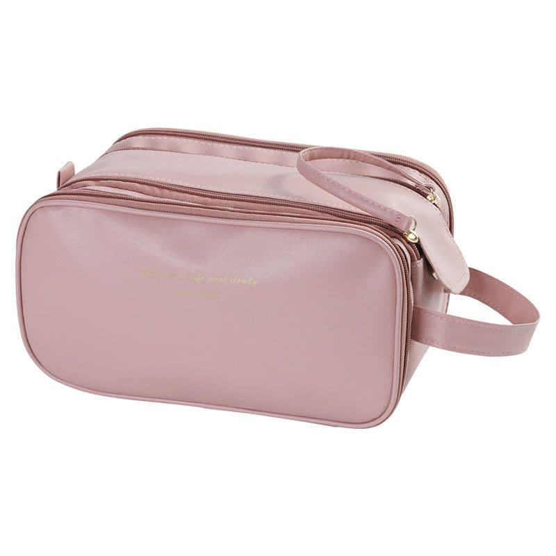 image-Cosmetic Bag PU Large Capacity Travel - Modern
