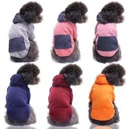 image-Pet Hoodie Sweater - Gray Denim Pocket for Dogs & Cats