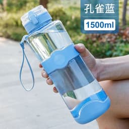 image-Water Bottle with Pop-Up Lid - Portable Sports Fitness Cup