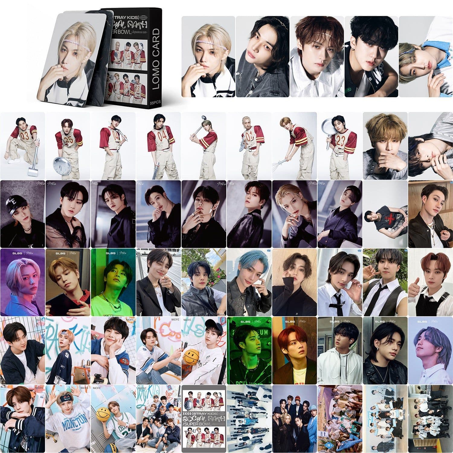 image-SK Stray Kids Album Cards - Bang Chan, Lee Know, Hyunjin