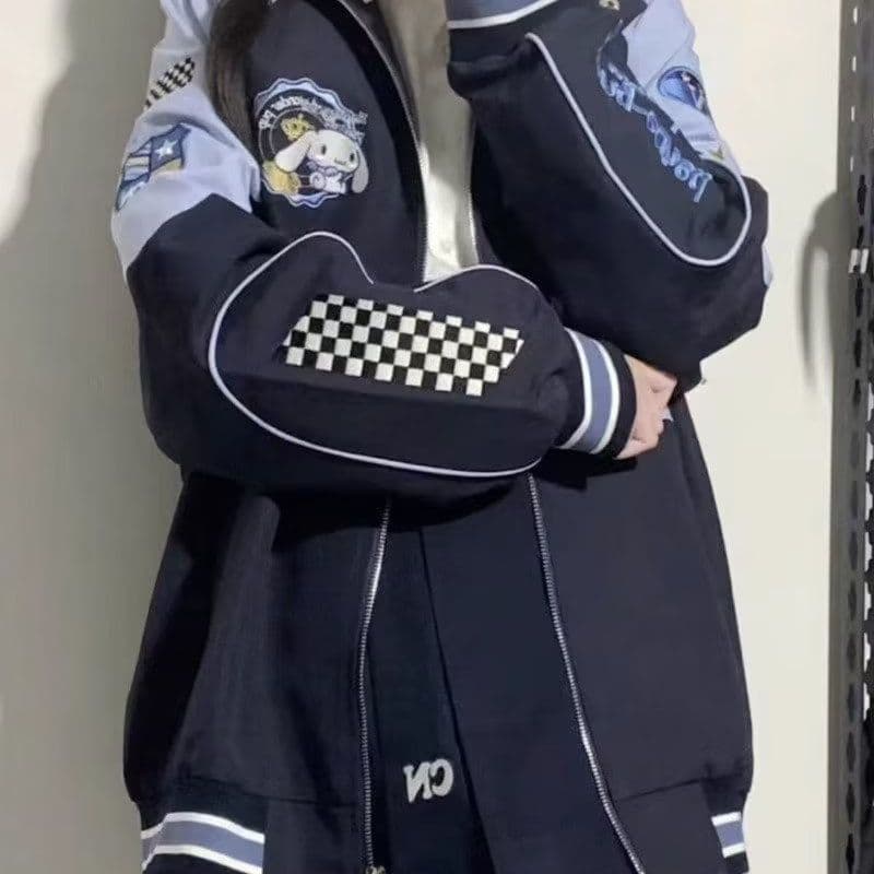 image-Embroidered baseball uniform men's and women's casual jacket autumn 2023 new loose trendy brand American jacket