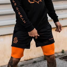 image-Muscle Aesthetics Men's Basketball Shorts - Black Slim Fit