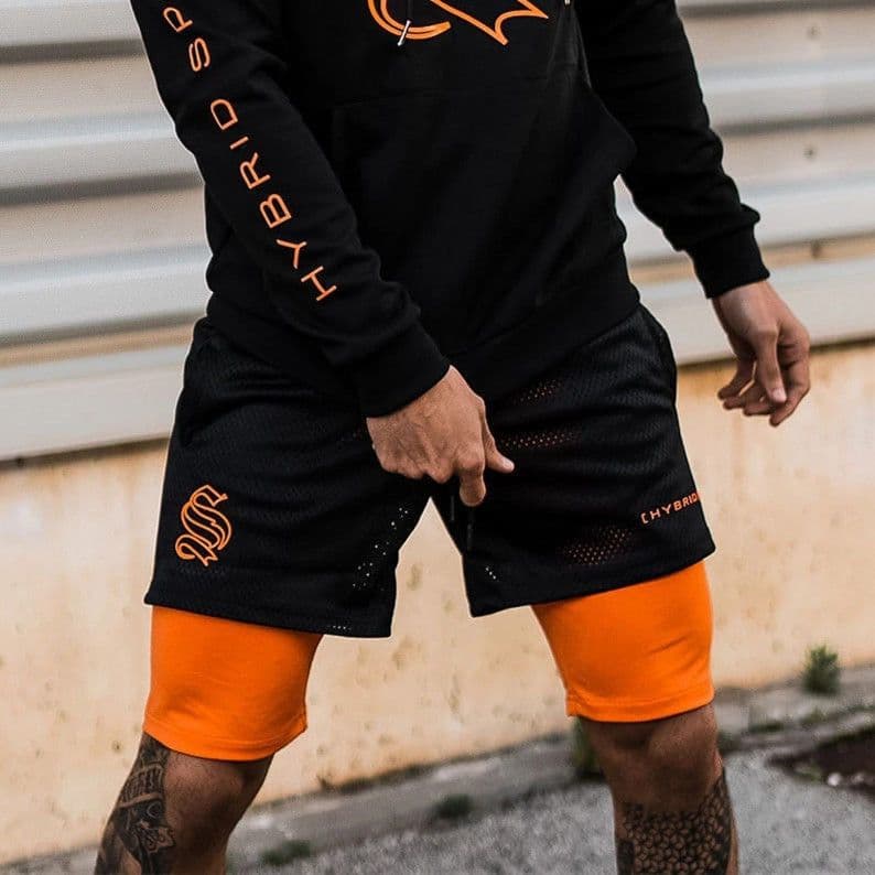 image-Muscle Aesthetics Men's Basketball Shorts - Black Slim Fit