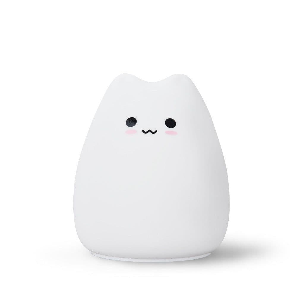 image-Silicone Night Light - Cute Cat Color-Changing, Battery Operated, Student Gift