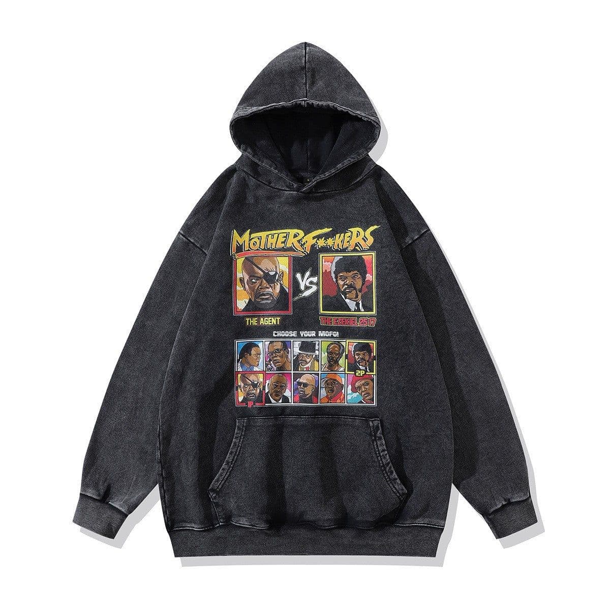 image-Cotton Fleece Hoodie - Kangaroo Pocket Loose Fit XXL