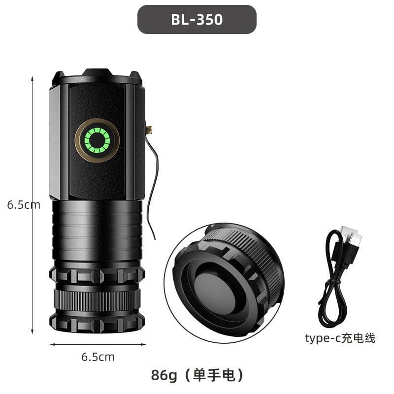 image-Tuliao 3-LED Rechargeable Flashlight, Ultra-Bright, 100-200m Range, Aluminum Alloy