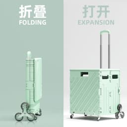 image-Jepney Folding Shopping Cart - Sky Blue 60kg