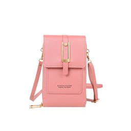 image-Lonnie Mobile Phone Bag H018 - Dark Pink PU Leather