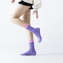 image-Two-Tone Yoga Socks - Cotton Non-Slip Pilates Fitness