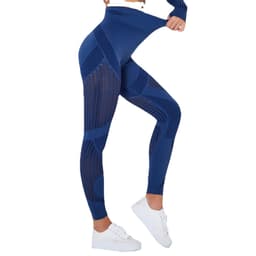 image-Cross-border new seamless knitted quick-drying hollow yoga fitness pants high-waisted hip-lifting tight-fitting sports yoga pants in stock