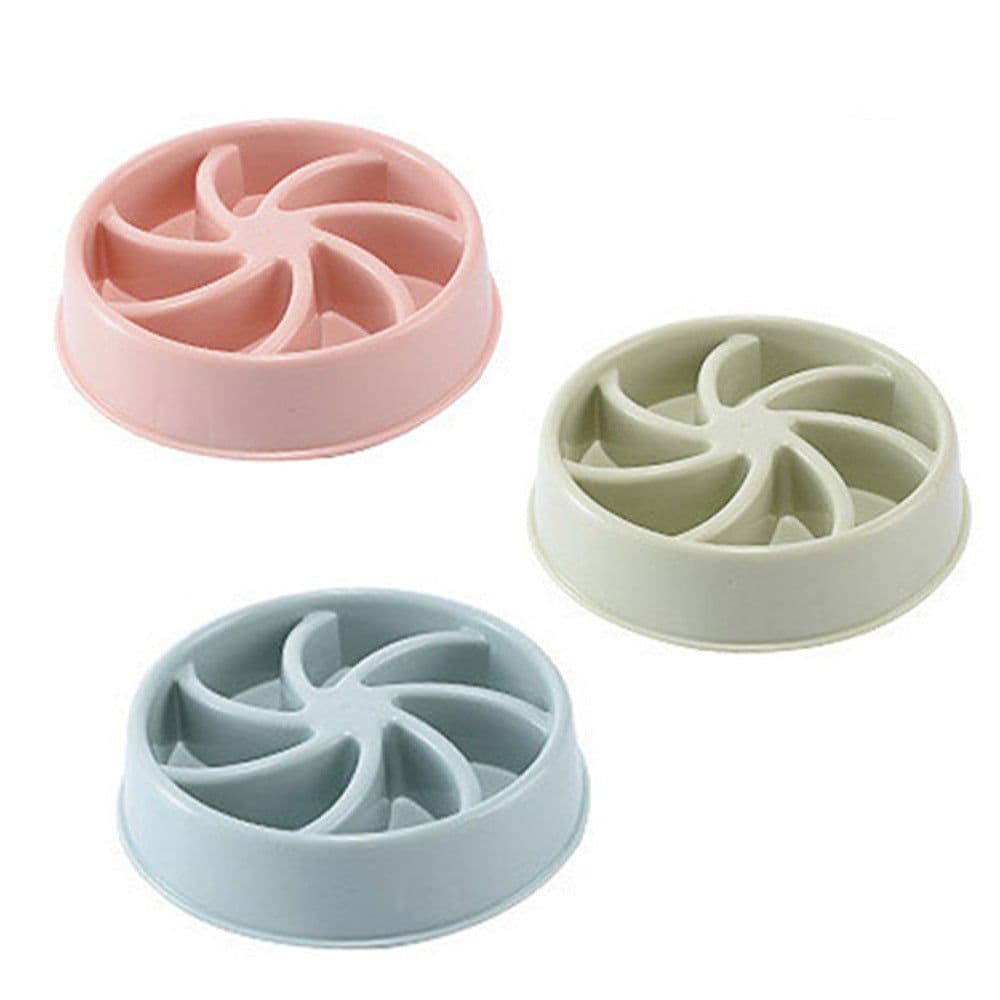 image-Dog Bowl Slow Feeder - Red Anti-Slip Plastic