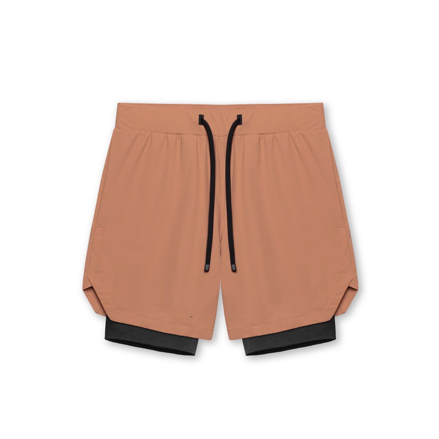 image-2023 Men's Quick-Dry Shorts 2-in-1 Sports Fitness 3XL Reddish Brown