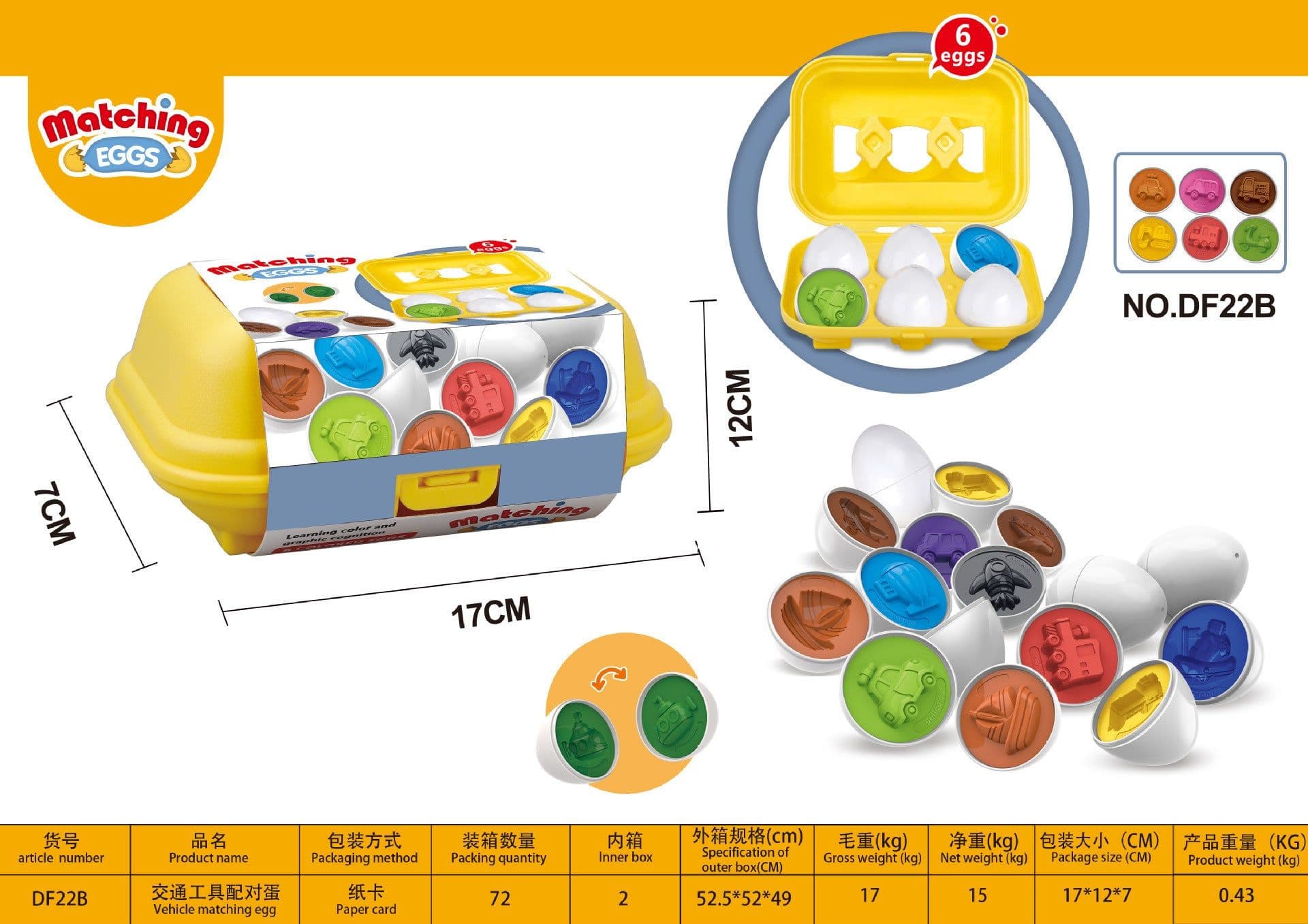 image-Cross-border special for smart egg pairing twisted egg recognition color children's educational early education assembled toy simulation egg box