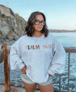 image-Women's Letter Print Sweater - Black Long Sleeve Round Neck