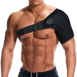 image-Cross-border sports shoulder pads adjustable left and right pressure anti-strain shoulder straps shoulder fixator ice vest shoulder pads