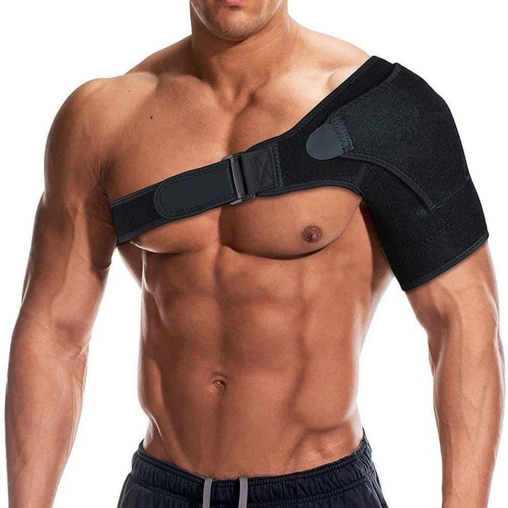 image-Cross-border sports shoulder pads adjustable left and right pressure anti-strain shoulder straps shoulder fixator ice vest shoulder pads