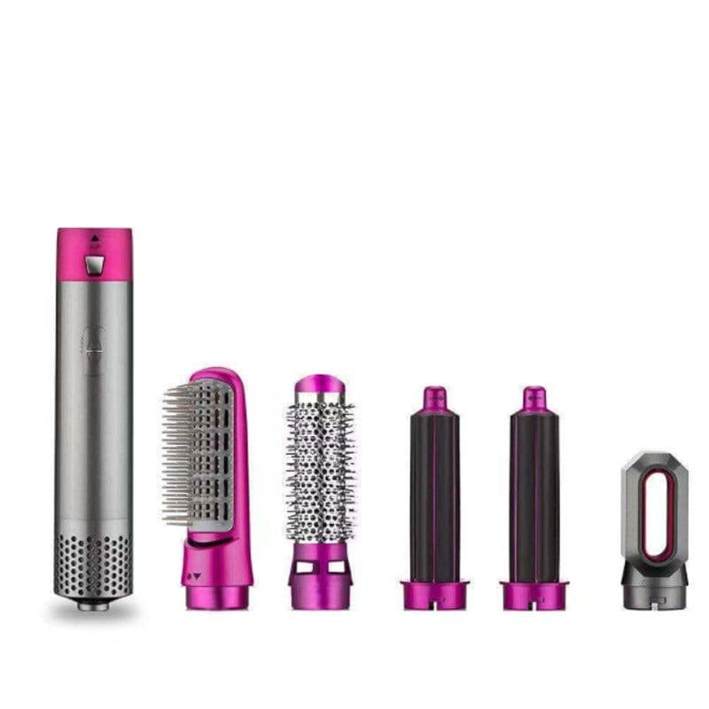 image-5-in-1 Hot Air Styling Comb Brush - Black