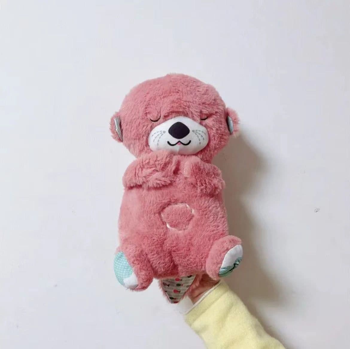 image-Breathing Bear Otter Plush Toy - 32cm Soothing