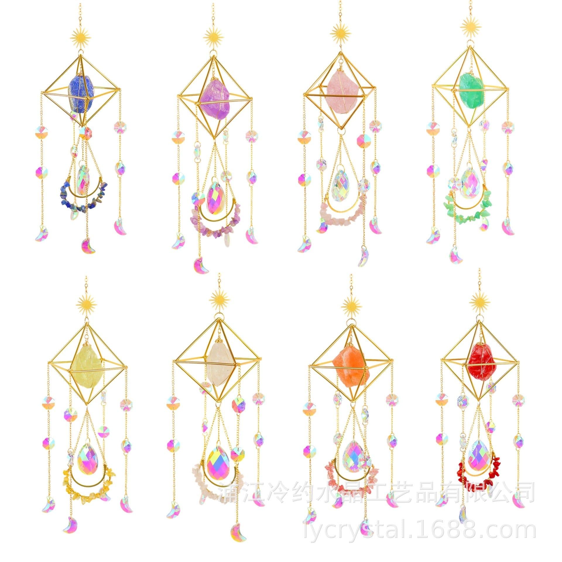 image-Natural raw stone amethyst powder crystal decoration air plant stand AB colorful lighting ball gardening crafts living room ornaments