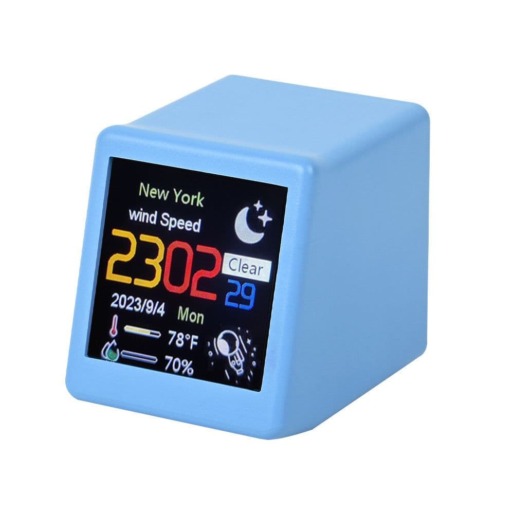 image-BeFunS Smart Weather Station - Pink 45*45*60 WIFI Clock