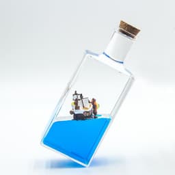 image-Drifting Bottle Boat - Resin Nautical Model Decoration