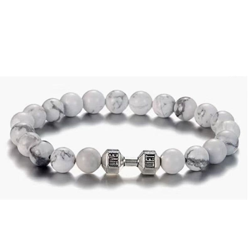 image-Manshang Volcanic Stone Bracelet - Black Matte