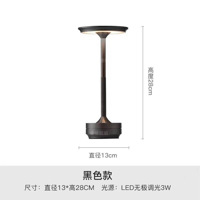image-Grammy Outdoor Metal Table Lamp - Black Touch Modern