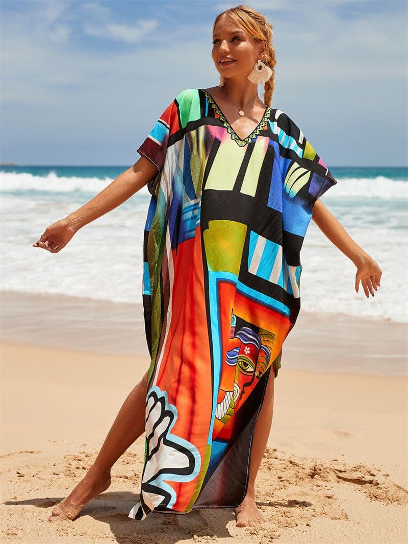 image-LH621 European and American beach blouse cotton skirt
