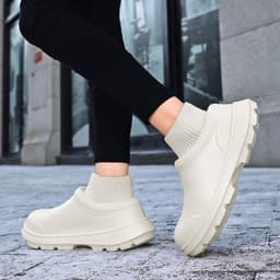image-Men's Waterproof Kitchen Shoes, Non-Slip Rain Boots, EVA Foam Sole, Size 44-45