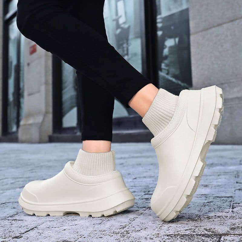image-Men's Waterproof Kitchen Shoes, Non-Slip Rain Boots, EVA Foam Sole, Size 44-45