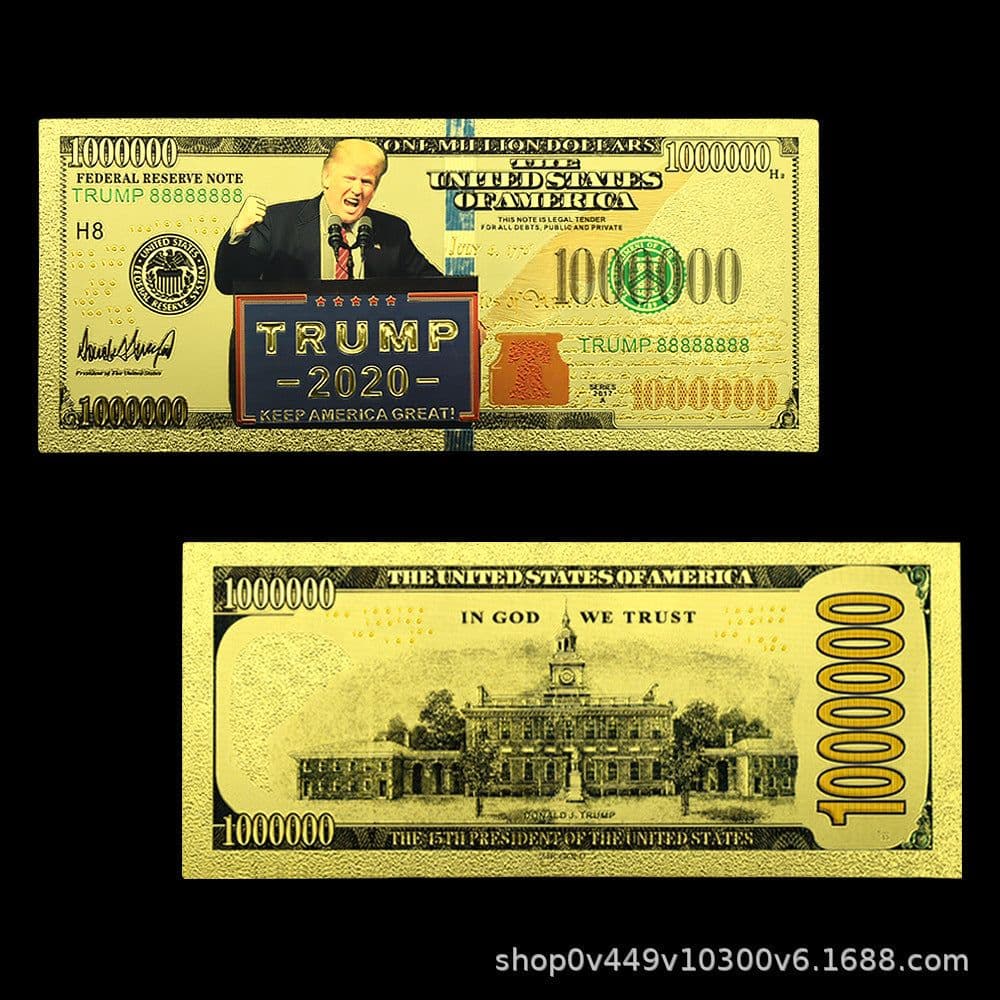 image-US President Trump Gold Foil Card Set Wholesale Commemorative Coins