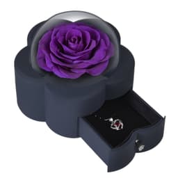 image-Preserved Flower Jewelry Box Necklace Ring Rose