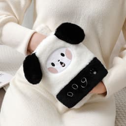 image-Purple Plush Hot Water Bottle 500ML - Removable Cover