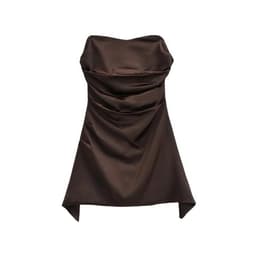 image-Black Strapless Tube Top Dress Short Skirt L