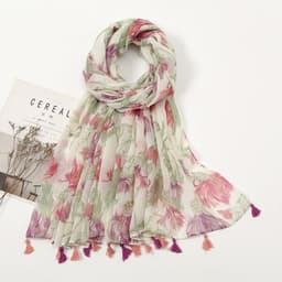 image-Japanese/Korean Butterfly Print Sun Protection Scarf, Beach Towel, 180x90cm