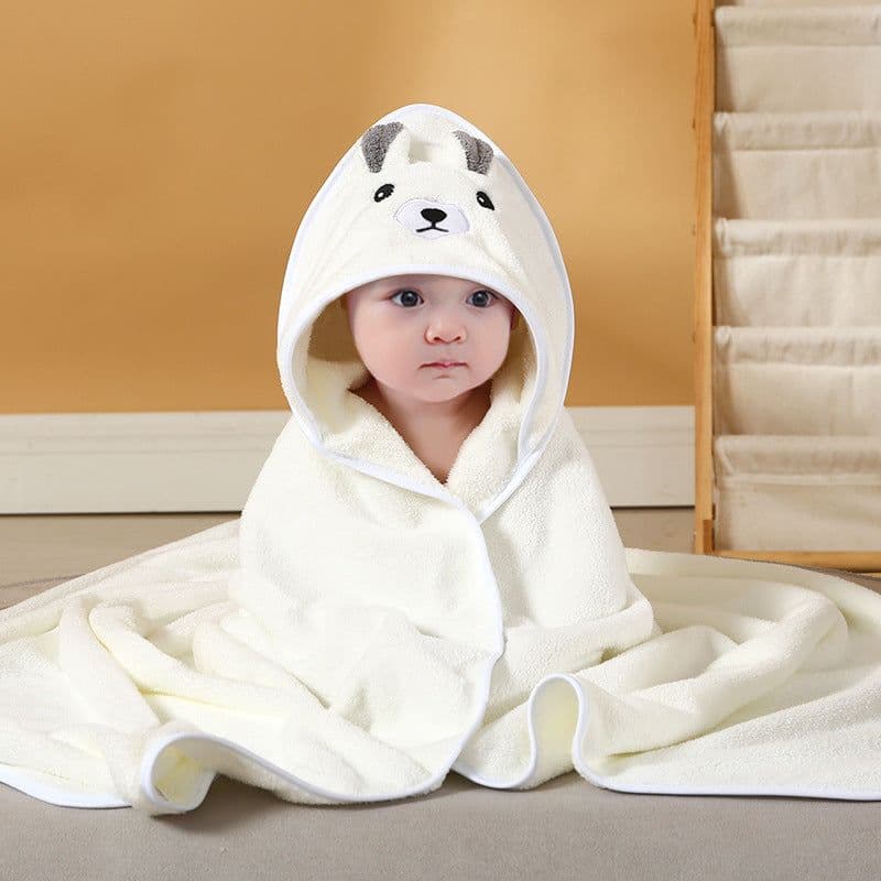 image-Mu Mu Xiong Baby Swaddle Quilt - Elk Coffee Coral Fleece 105cm Newborn