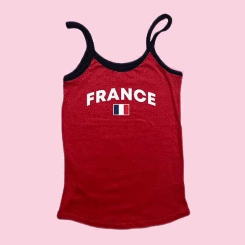 image-European American Y2K Blue Crop Top - Slim Fit