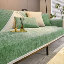 image-Hongyuan Fashion Chenille Sofa Cushion, Green, Universal Cover