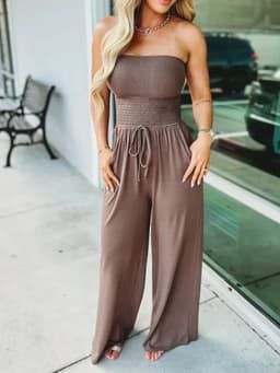 image-Women's 2023 Cross-Border Loose Jumpsuit - Solid Color