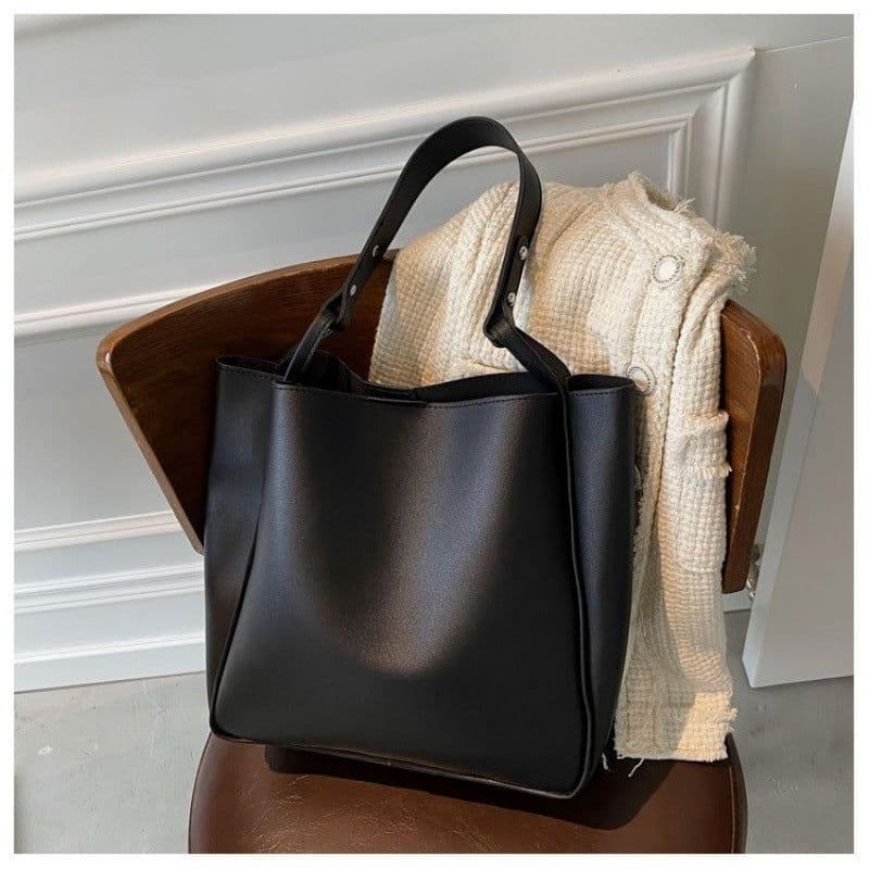 image-Korean Tote Bag - Large Capacity Retro Women's Shoulder Bag