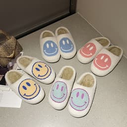 image-Cotton Slippers Women's Plush Non-Slip Warm
