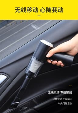 image-High-Power Dual-Use Handheld Car Vacuum Cleaner - Silver Gray 120W