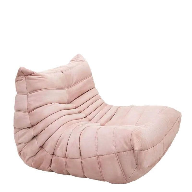 image-Ochao Yellow Velvet Lazy Sofa - Modern 66x50cm