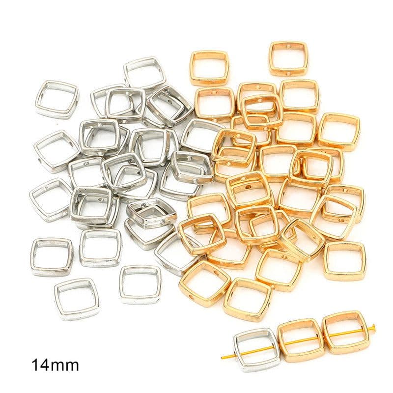 image-DIY Plastic Resin Heart Shape Beads - 25pcs Gold/White/K Set