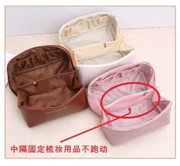 image-Percy Cosmetic Bag - Black PU Leather Waterproof