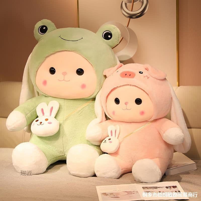 image-Cute Rabbit Plush Pillow - Soft Toy for Kids