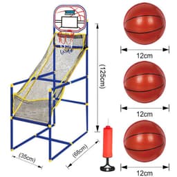 image-Kids' Portable Shooting Machine, Basketball Toy Indoor/Outdoor - Red, 1.49M Height