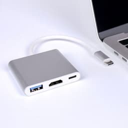 image-XWD 4K Docking Station - Gray Black 3-in-1 Adapter Cable